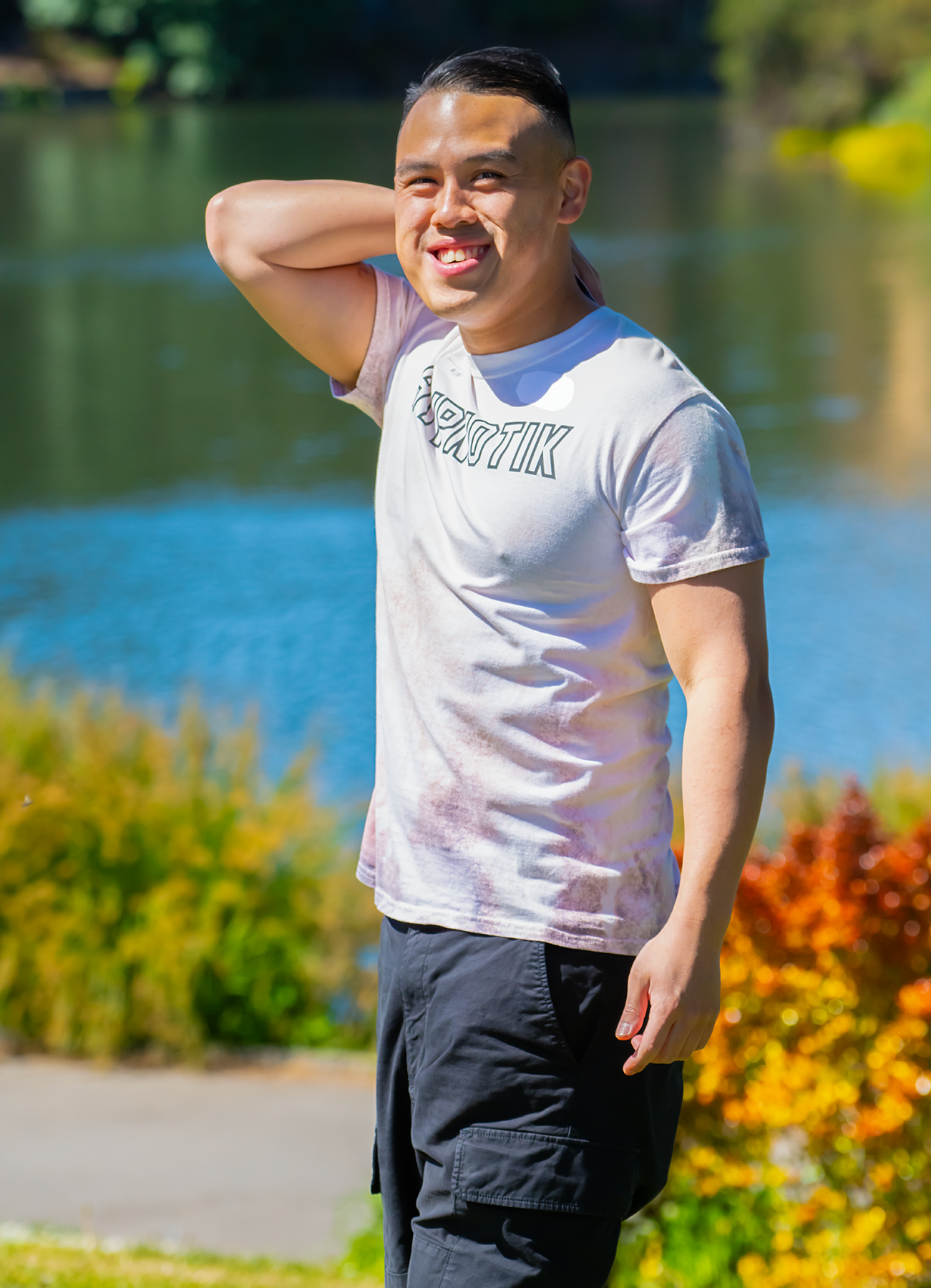 Classic Varsity (Black) Tee -- (Brown Bleach; M)
