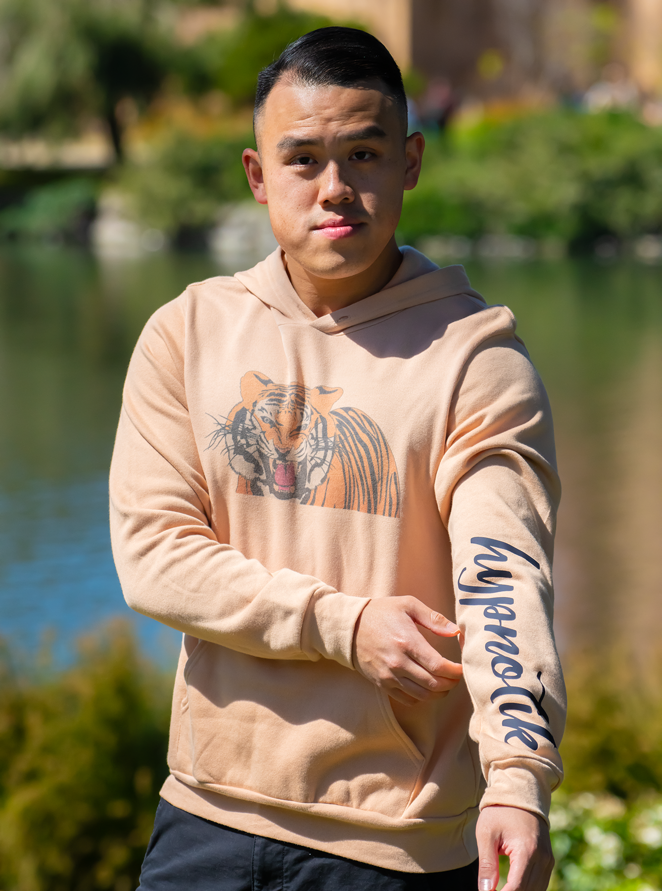 Tiger Hoodie -- (Sand; M)