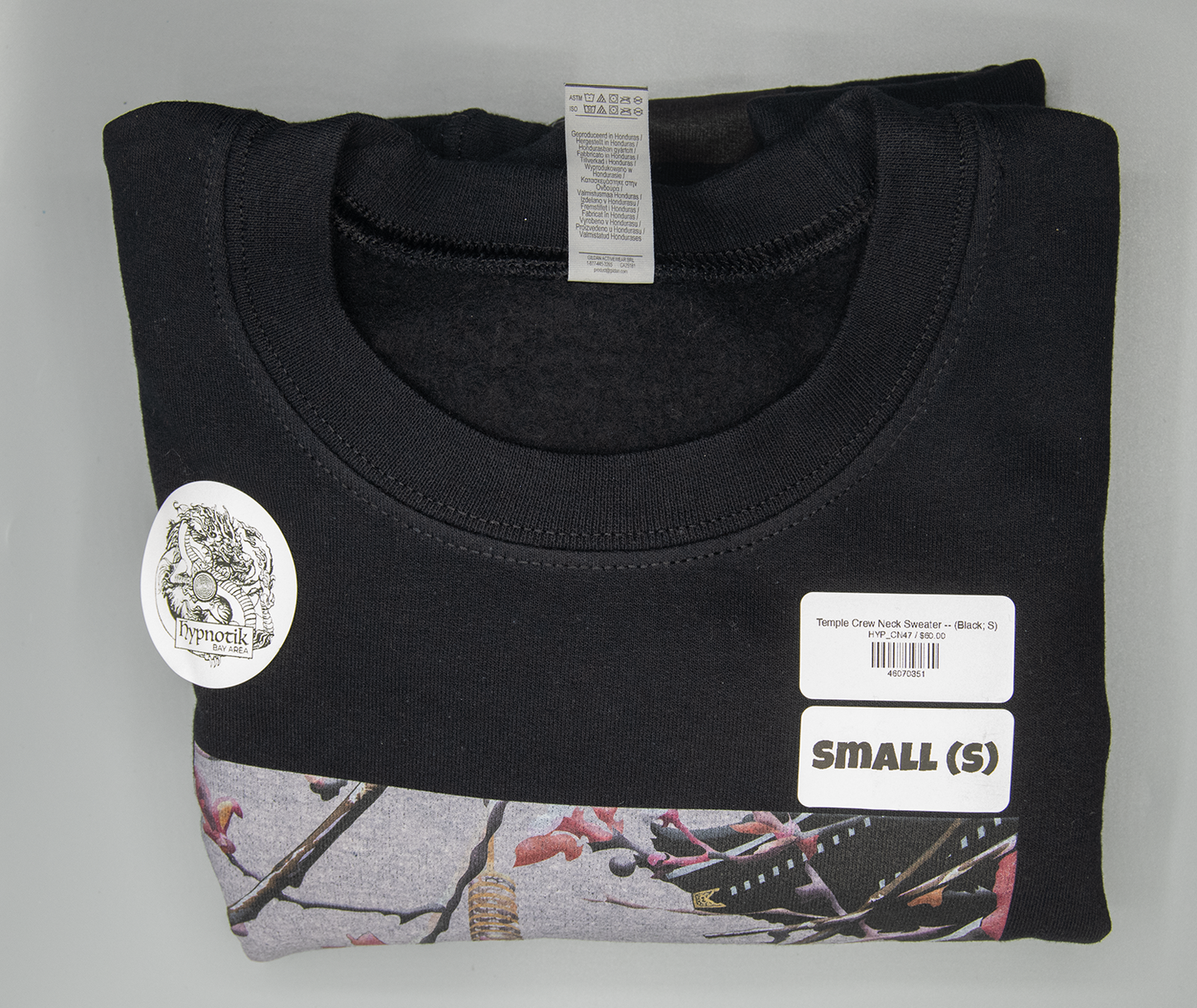 Temple Crew Neck Sweater -- (Black; S)