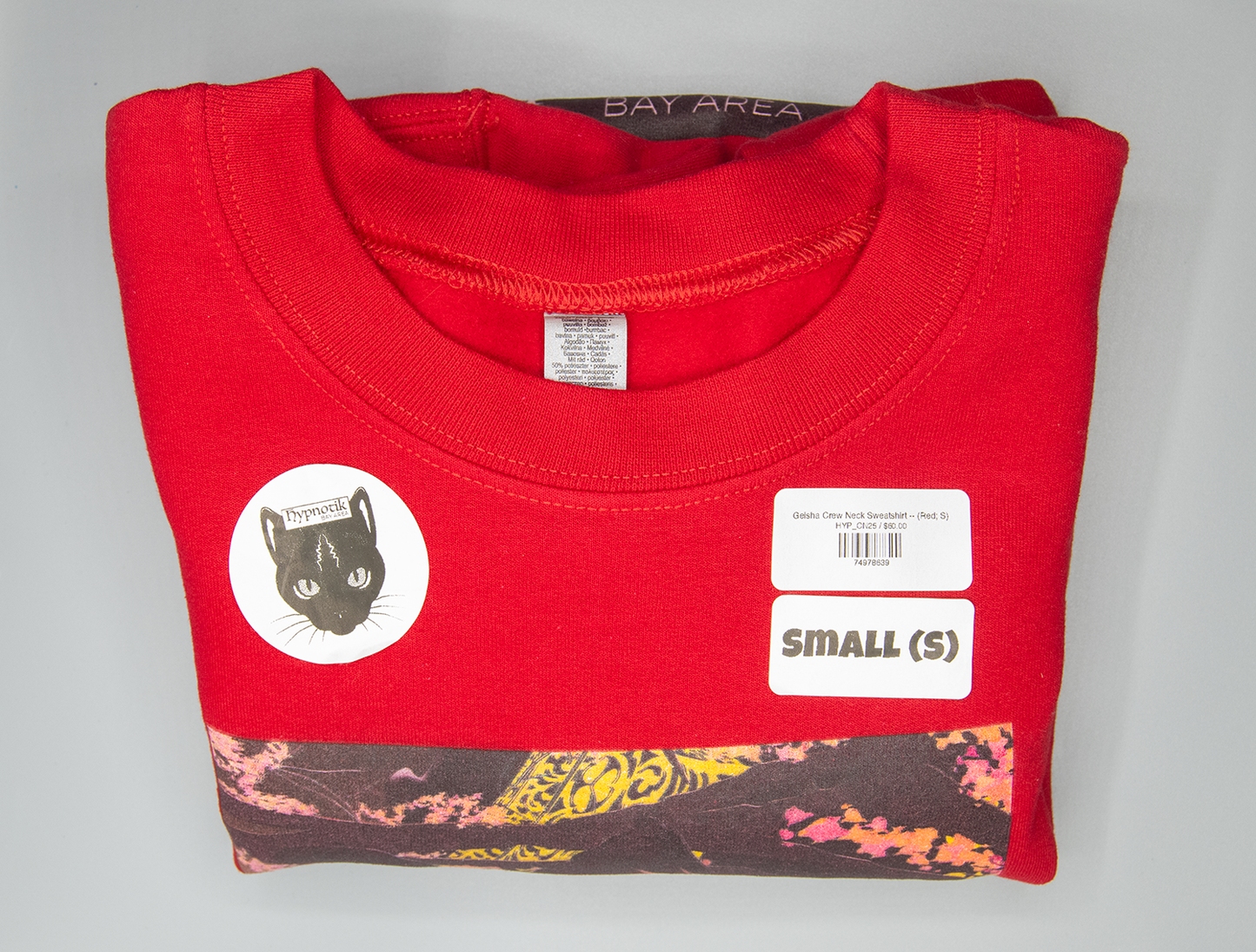 Geisha Crew Neck Sweatshirt -- (Red; S)