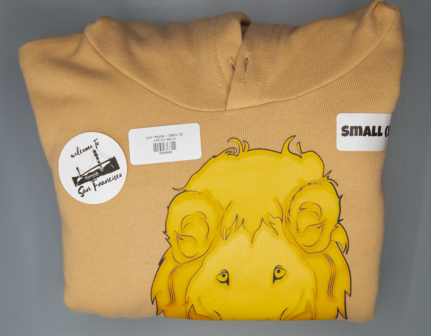 Lion Hoodie -- (Sand; S)