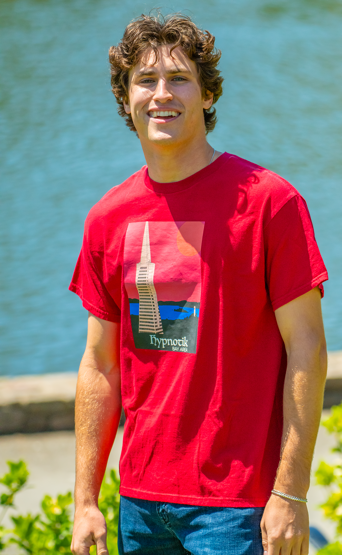 Bay Views (Red) Tee -- (Red; L)