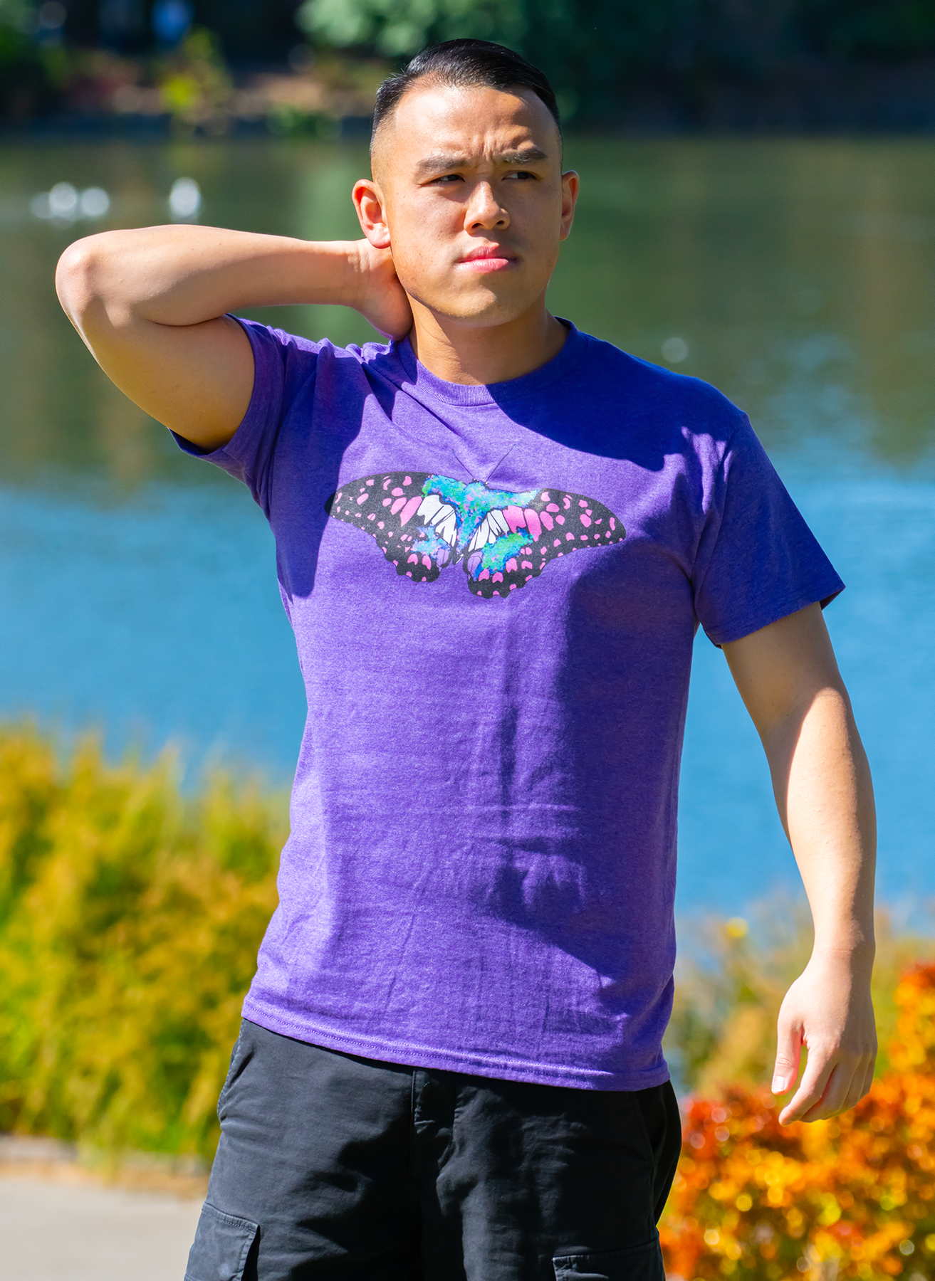 Rise (Purple) Tee -- (Purple Heather; M)