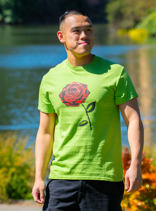 Rose Pose Tee -- (Green; M)