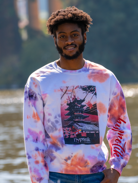[1] - Temple Crew Neck Sweatshirt -- (Koi Fish; L) Hypnotik Bay Area