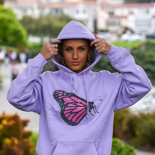 [1] - Monarch (Purple) Hoodie -- (Lavender; L) Hypnotik Bay Area
