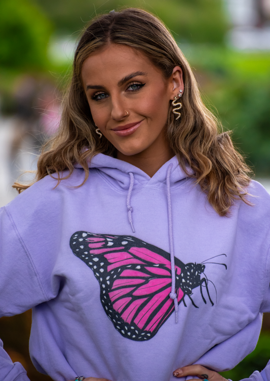 [1] - Monarch (Purple) Hoodie -- (Lavender; L) Hypnotik Bay Area