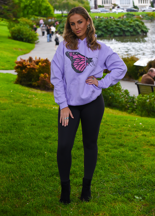 [1] - Monarch (Purple) Hoodie -- (Lavender; L) Hypnotik Bay Area