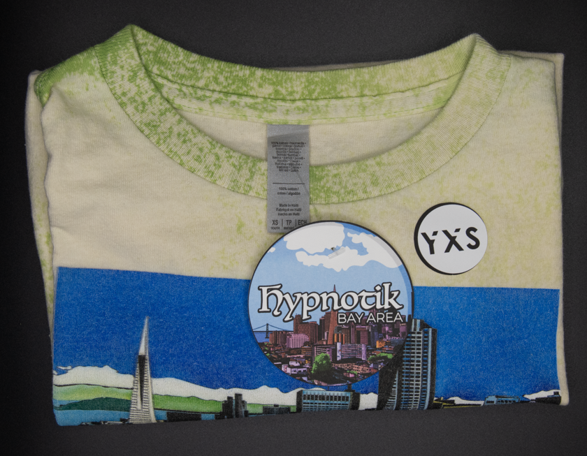 [1] - Ol' Skyline (Bleached) Youth Tee -- (Green; YXS) Hypnotik Bay Area