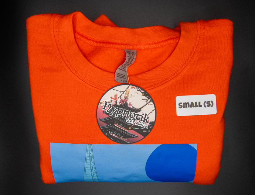 [1] - Bay Views (Blue) Crew Neck Sweater -- (Orange; S) Hypnotik Bay Area