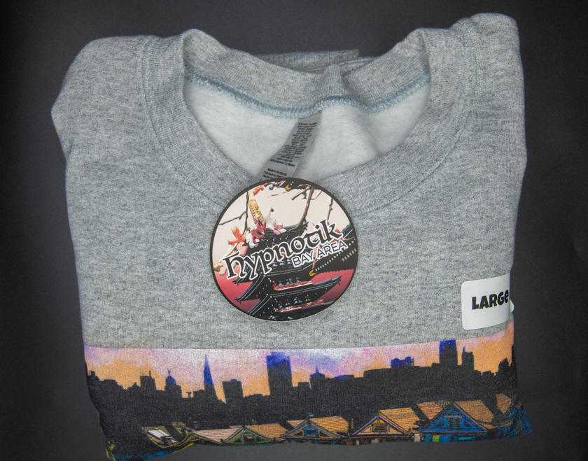 [1] - Painted Ladies Crew Neck Sweatshirt -- (Gray; L) Hypnotik Bay Area