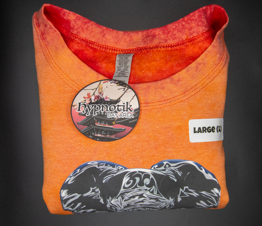 [1] - Elephant Crew Neck Sweatshirt -- (Red Bleach; L) Hypnotik Bay Area