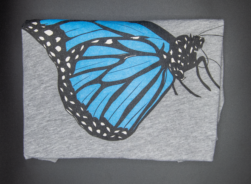 [1] - Monarch (Blue) Crop Top -- (Heather Gray; L) Hypnotik Bay Area