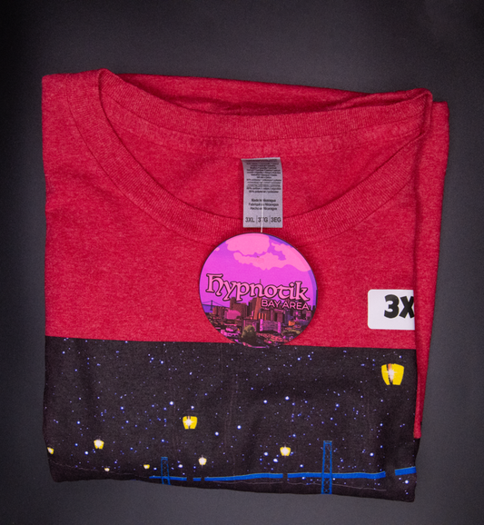 [1] - Starry Midnight Tee -- (Red Heather; 3XL) Hypnotik Bay Area