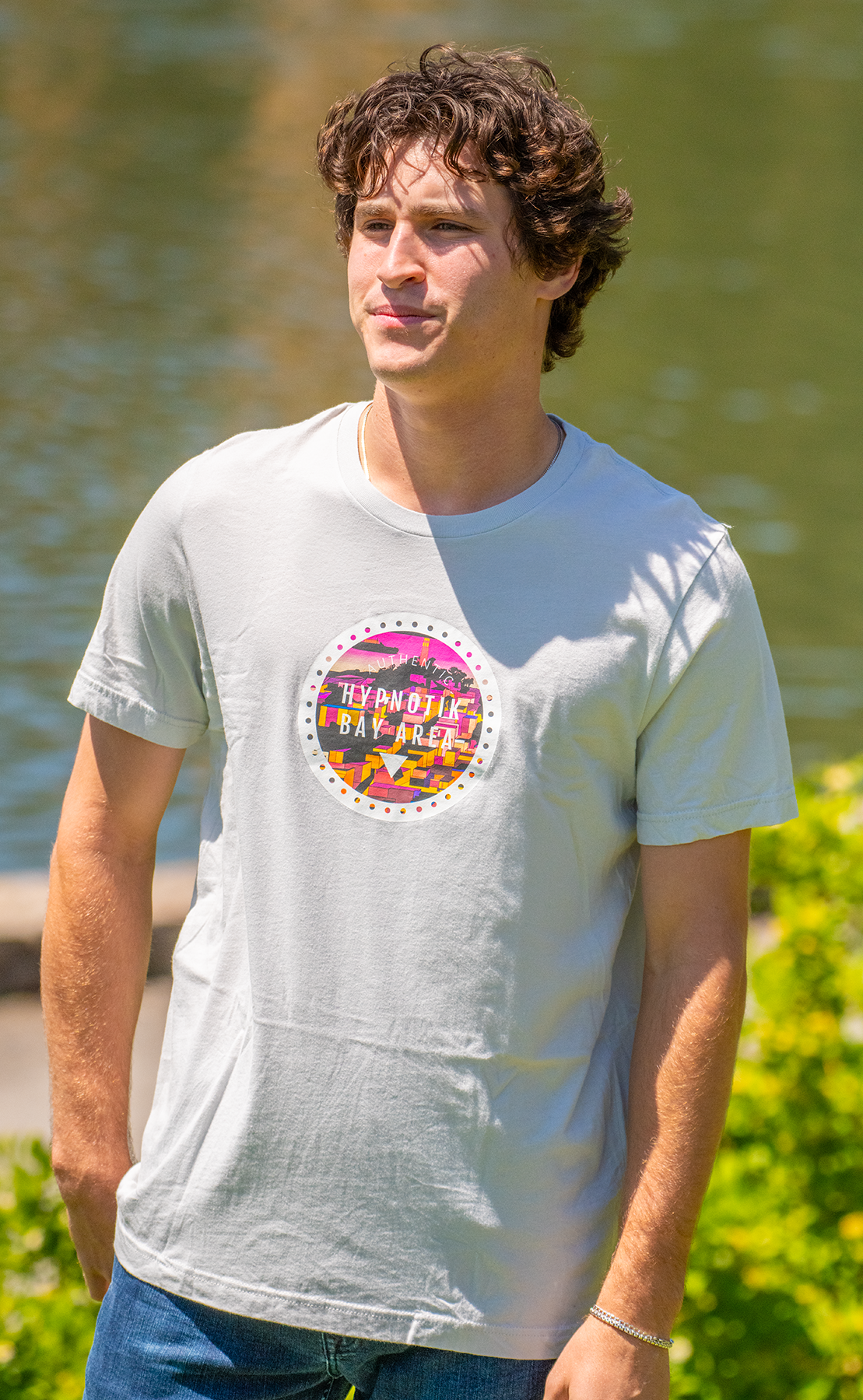 Tower Power Badge Tee -- (Gray; L)