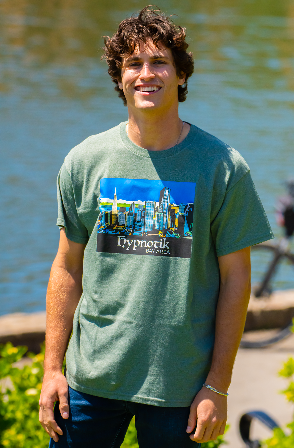 Ol' Skyline Tee -- (Heather Green; L)