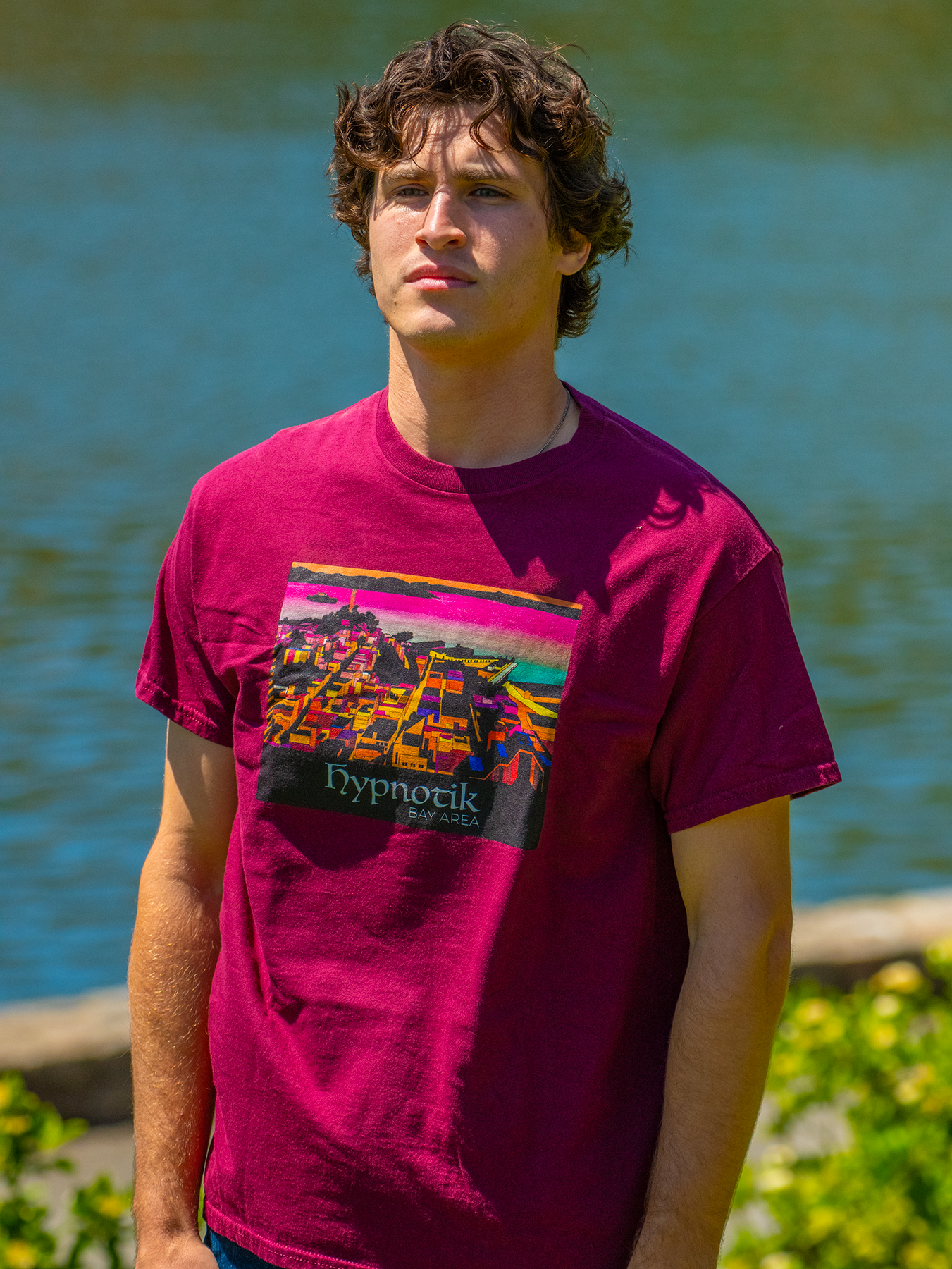 Tower Power Tee -- (Burgundy; L)