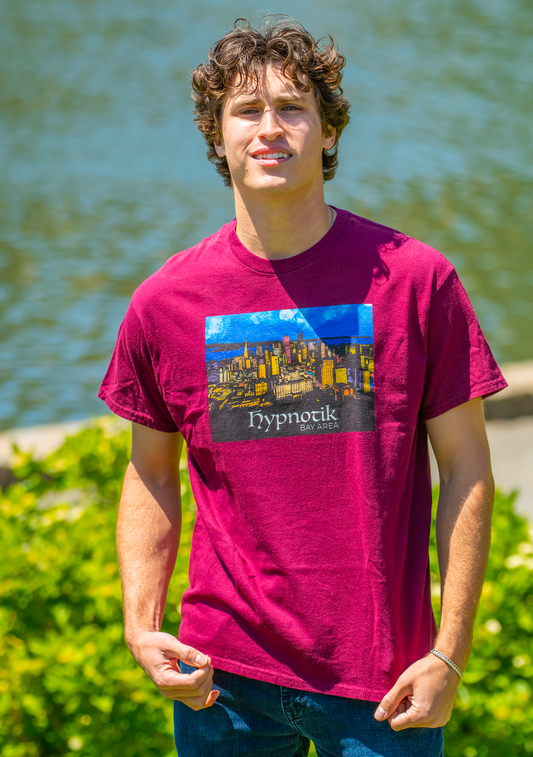 New Skyline Tee -- (Burgundy; L)