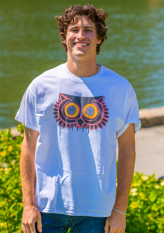 Athena's Owl Tee -- (White; XL)