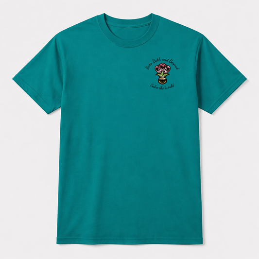 Beto, Bath, & Beyond -- Teal Shirts