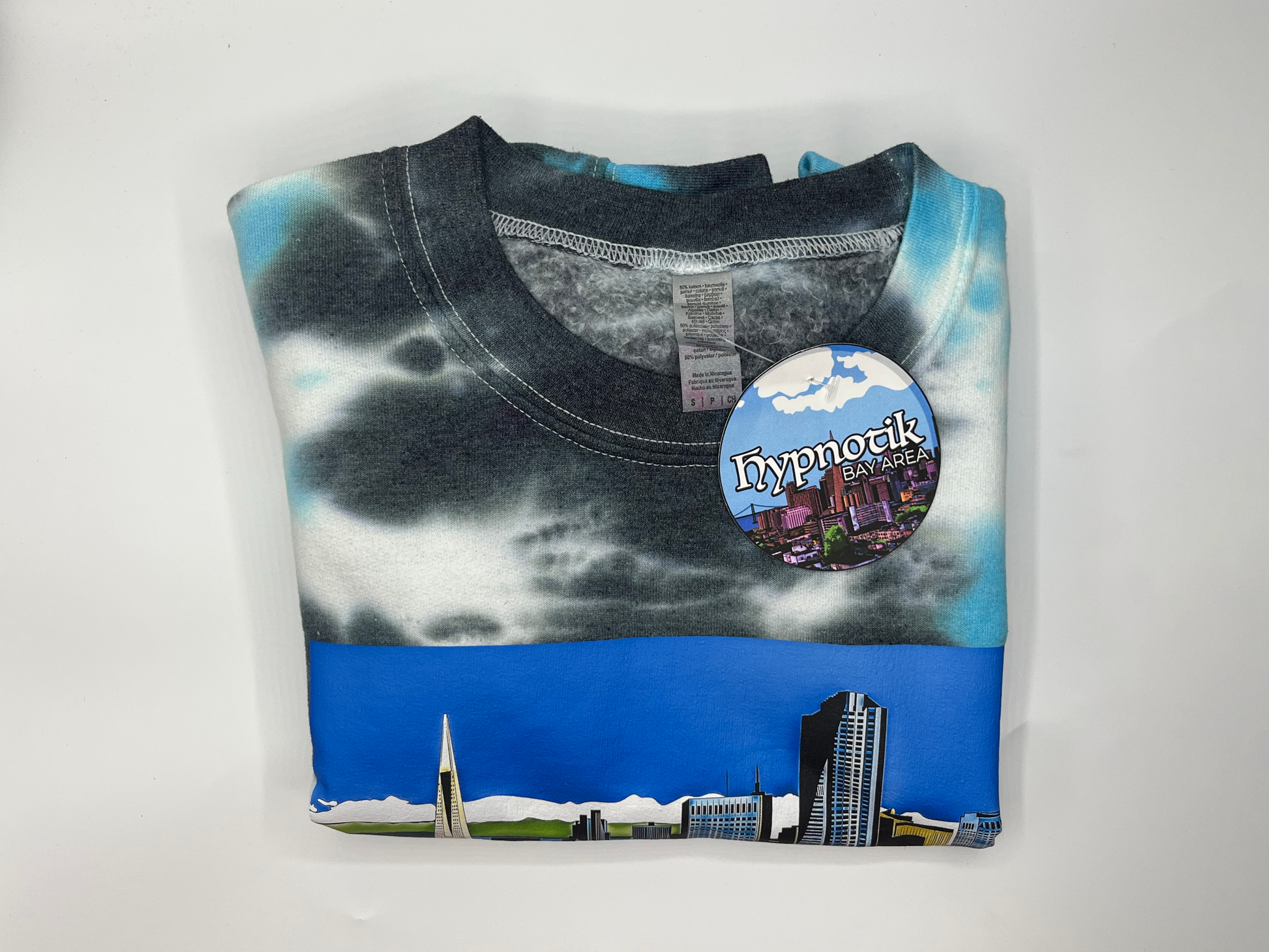 [1] - Ol' Skyline Crew Neck Sweater -- (Black/Blue TD; S) Hypnotik Bay Area