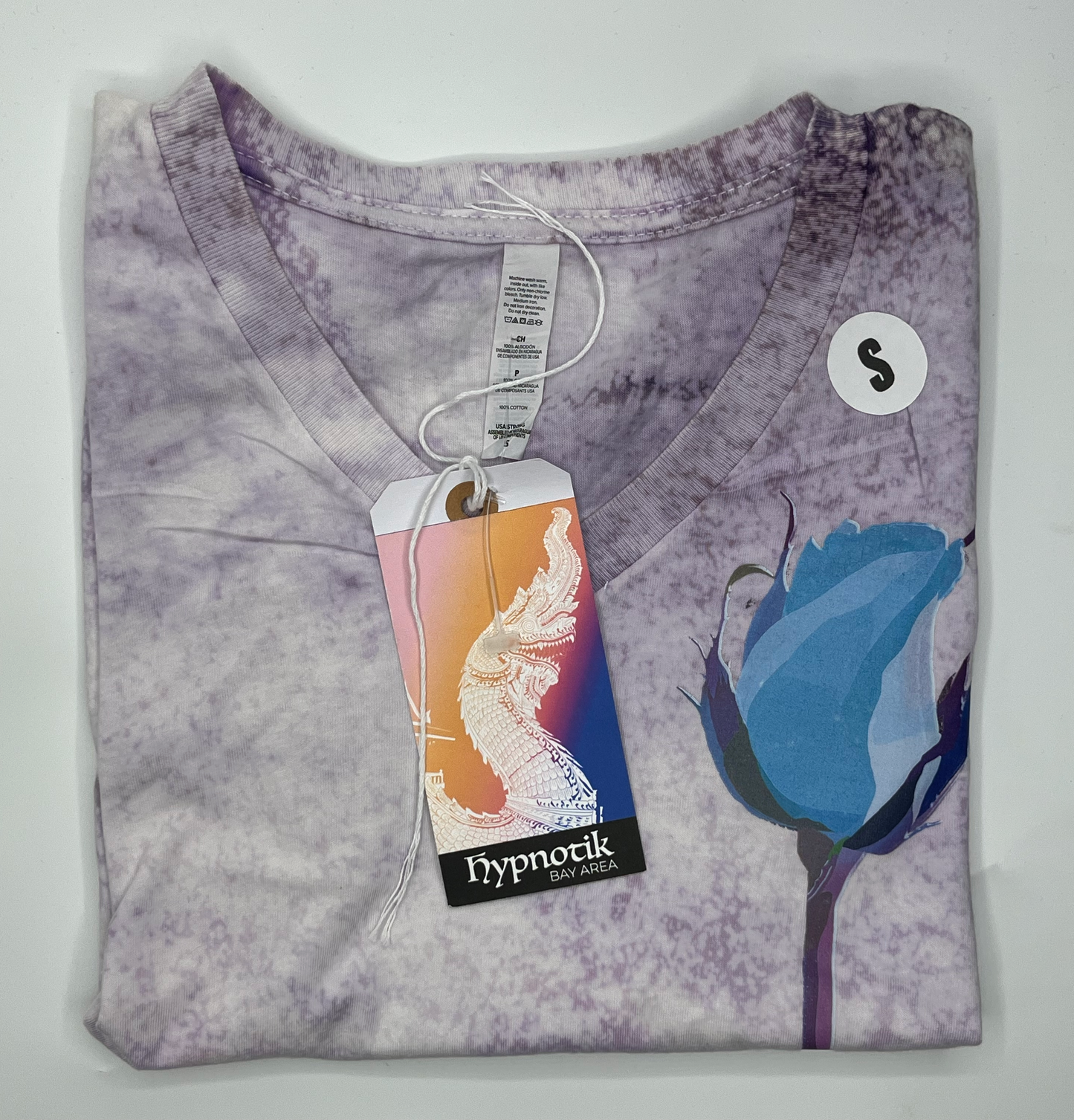 [1] - Grow (Blue) V-Neck Tee -- (Bleach/Purple; S) Hypnotik Bay Area