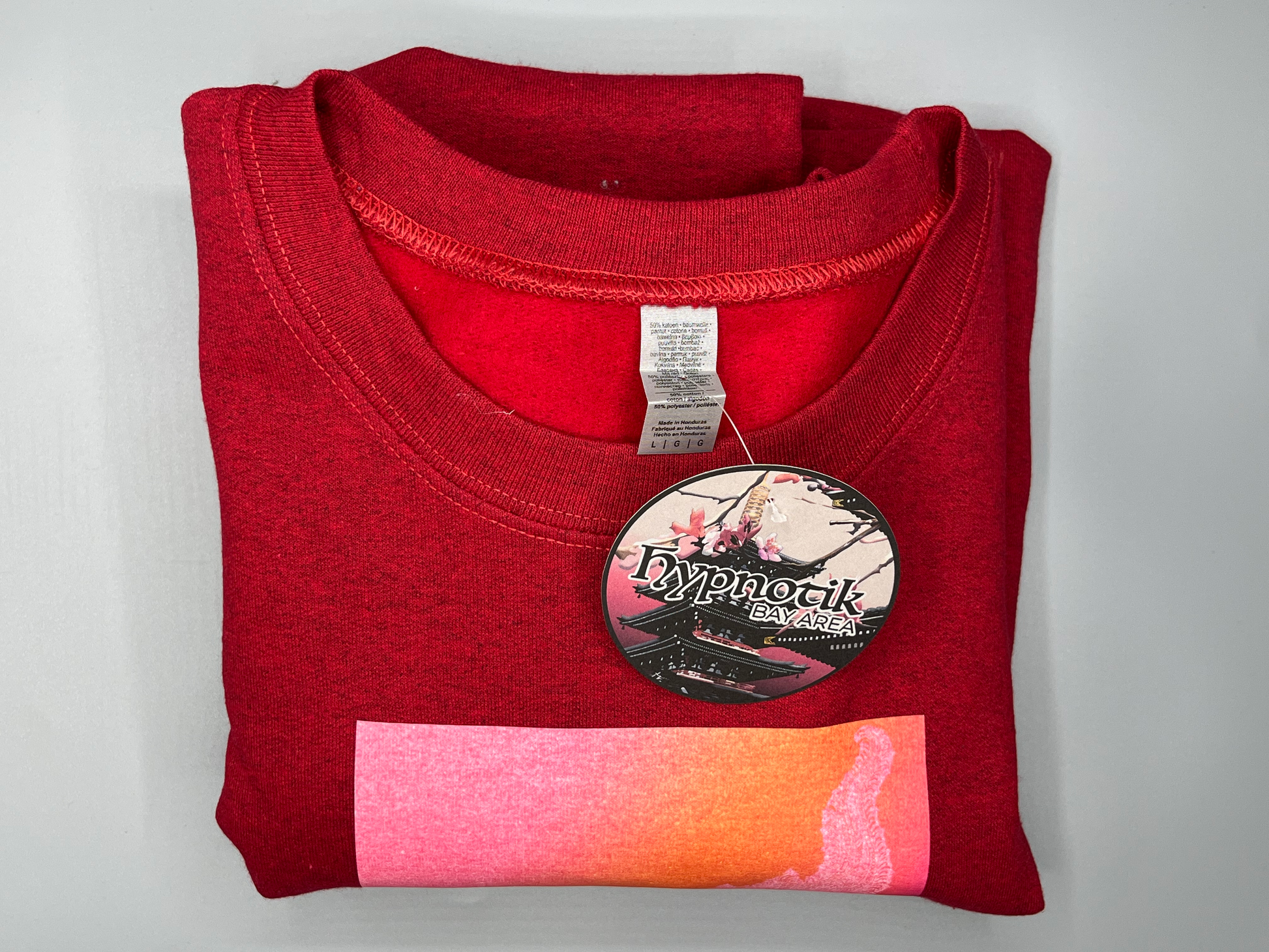 [1] - Dragon Crew Neck Sweatshirt -- (Red; L) Hypnotik Bay Area