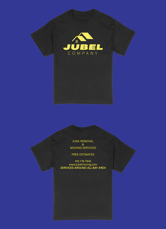 Eight Custom T-Shirts: Jubel Company (Partial Payment)