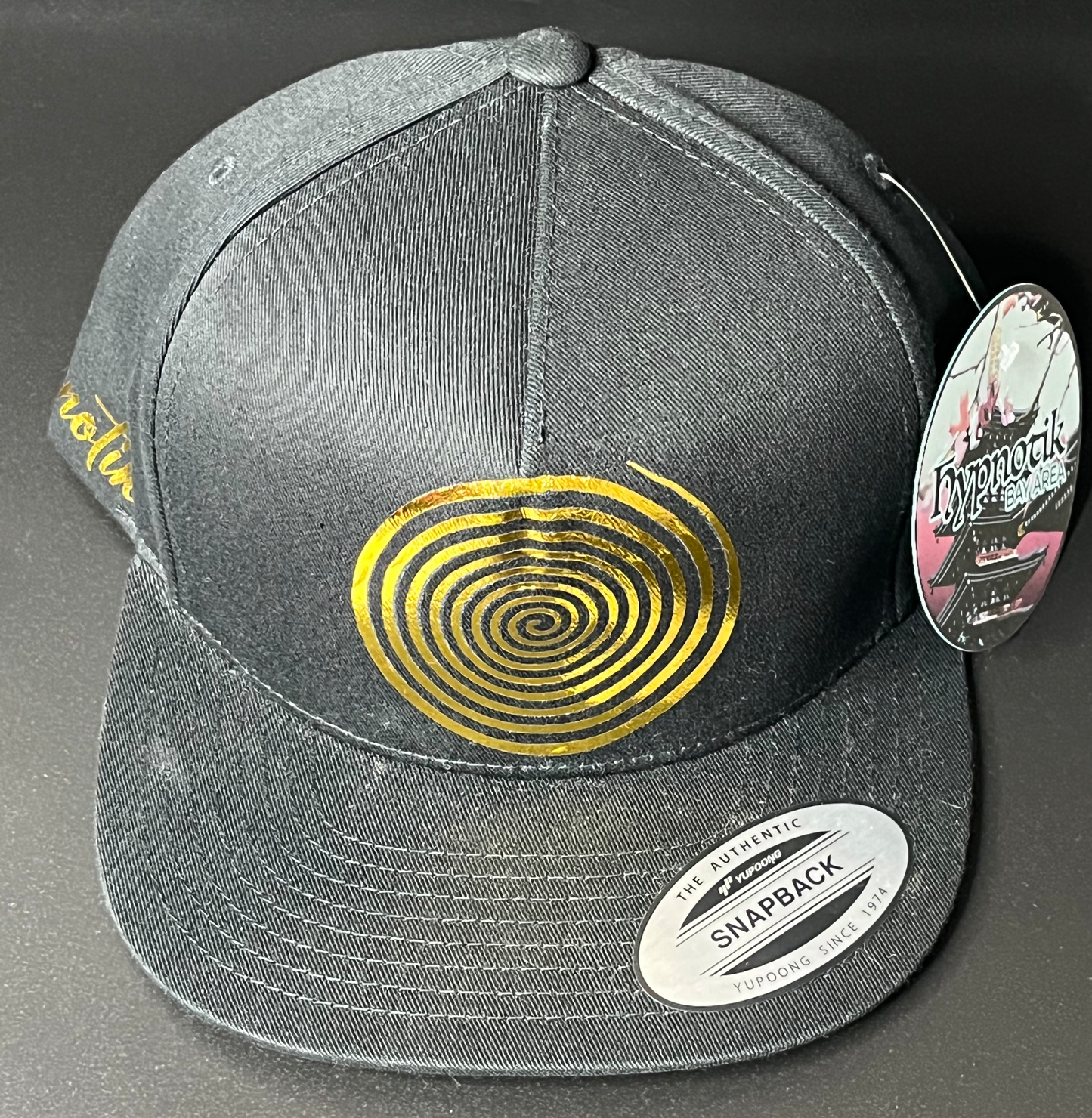 [1] - Snapback Hat Gold Emblem -- Black Hypnotik Bay Area